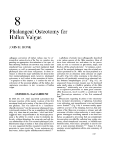 8 Phalangeal Osteotomy for Hallux Valgus JOHN H. BONK
