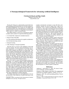 A Neuropsychological Framework for Advancing Artiﬁcial Intelligence