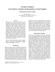 Perceptive Machines: From Selective Attention and Recognition to Visual Cognition