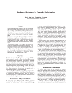 Engineered Robustness by Controlled Hallucination Jacob Beal and Gerald Jay Sussman