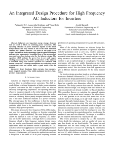 An Integrated Design Procedure for High Frequency AC Inductors for Inverters