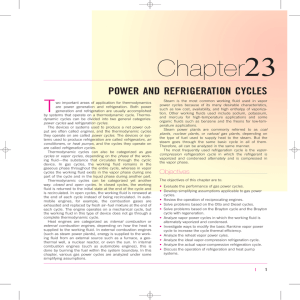 23 Chapter T POWER AND REFRIGERATION CYCLES