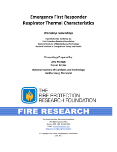 Emergency First Responder Respirator Thermal Characteristics Workshop Proceedings