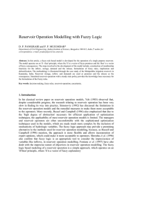 Reservoir Operation Modelling with Fuzzy Logic