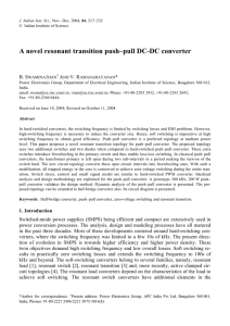 A novel resonant transition push–pull DC-DC converter  B. S A