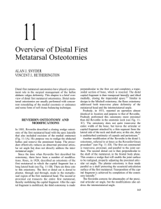 11 Overview of Distal First Metatarsal Osteotomies .