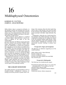 16 Middiaphyseal Osteotomies GORDON W. PATTON JAMES E. ZELICHOWSKI