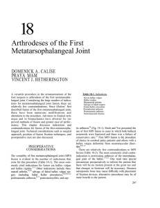 18 Arthrodeses of the First Metatarsophalangeal Joint .