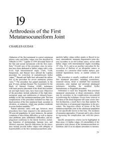 19 Arthrodesis of the First Metatarsocuneiform Joint CHARLES GUDAS