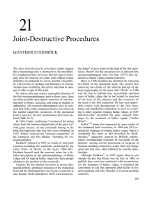 21 Joint-Destructive Procedures GUNTHER STEINBÖCK