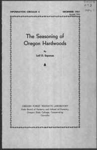 The Seasoning of Oregon Hardwoods 4 Leif D. Espenas