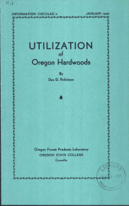 UTI LIZATION Oregon Hardwoods eli of