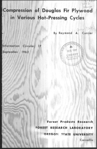 Compression of Douglas Fir Plywood in Various Hot-Pressing Cycles