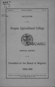 C A k Agridultllral College Oregon of the Board of Regents