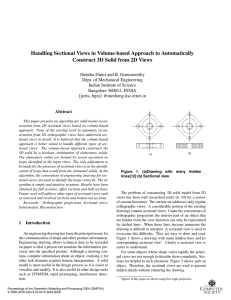 Handling Sectional Views in Volume-based Approach to Automatically