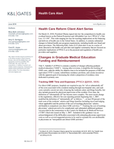 Health Care Alert Health Care Reform Client Alert Series
