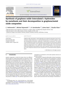 Synthesis of graphene oxide-intercalated a-hydroxides