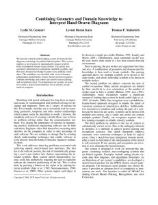 Combining Geometry and Domain Knowledge to Interpret Hand-Drawn Diagrams Leslie M. Gennari