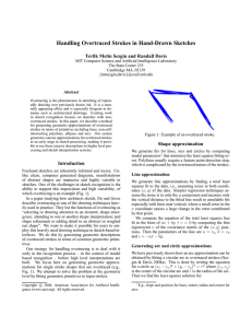 Handling Overtraced Strokes in Hand-Drawn Sketches The Stata Center 235