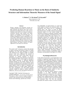 Predicting Human Reactions to Music on the Basis of Similarity