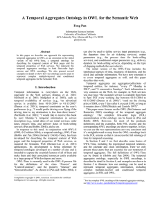 A Temporal Aggregates Ontology in OWL for the Semantic Web