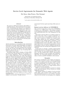 Service Level Agreements for Semantic Web Agents