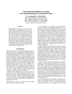 Using Symbolic Similarity to Explain Case-based Reasoning in Classification Tasks