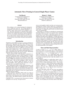 Automatic Move Pruning in General Single-Player Games Neil Burch Robert C. Holte