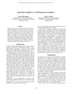 Real-Time Adaptive A* with Depression Avoidance Carlos Hern´andez Jorge A. Baier