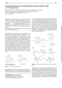 Enantiodivergent Formal Total Synthesis of Aspercyclide C from -(+)-Tartaric Acid L