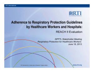 Adherence to Respiratory Protection Guidelines by Healthcare Workers and Hospitals: