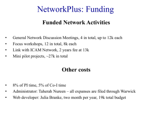 NetworkPlus: Funding Funded Network Activities