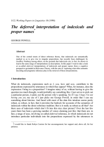 The deferred interpretation of indexicals and proper names *