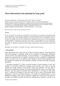 Three-dimensional route planning for large grids  N E. B