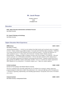 Mr. Jacob Roope Education Higher Education Work Experience
