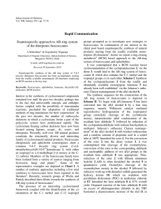 Rapid Communication Enantiospecific approach to AB-ring system