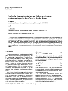 Molecular  theory  of underdamped  dielectric  relaxation: