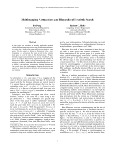Multimapping Abstractions and Hierarchical Heuristic Search Bo Pang Robert C. Holte