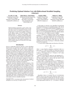 Predicting Optimal Solution Cost with Bidirectional Stratified Sampling (Abstract)