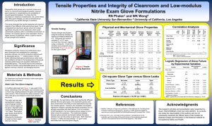 Tensile Properties and Integrity of Cleanroom and Low-modulus Introduction