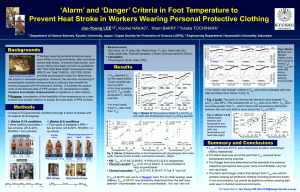 ‘Alarm’ and ‘Danger’ Criteria in Foot Temperature to