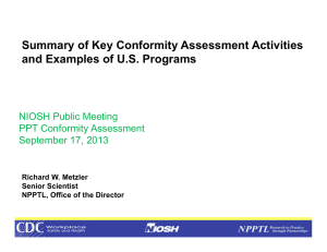 Summary of Key Conformity Assessment Activities and Examples of U.S. Programs