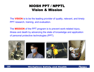 NIOSH PPT / NPPTL Vision &amp; Mission
