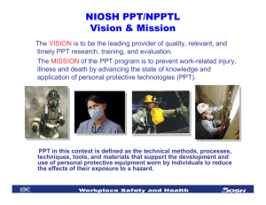 NIOSH PPT/NPPTL Vision &amp; Mission
