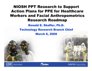 NIOSH PPT Research to Support Action Plans for PPE for Healthcare