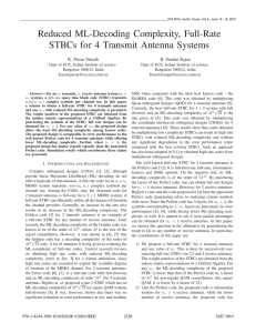 Reduced ML-Decoding Complexity, Full-Rate STBCs for 4 Transmit Antenna Systems