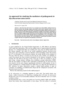 An approach for studying the mediators of pathogenesis in Mycobacterium tuberculosis