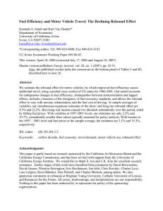 Fuel Efficiency and Motor Vehicle Travel: The Declining Rebound Effect