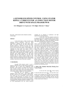 RIPPLE FOR MOTOR A SENSORLESS SPEED CONTROL  USING STATOR