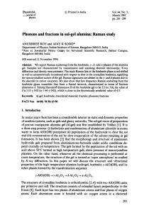 Phonons and fractons in sol-gel  alumina: Raman study